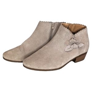 JACK ROGERS Kali Suede Ankle Boots/Booties, Dove Gray (Size 8.5 M)